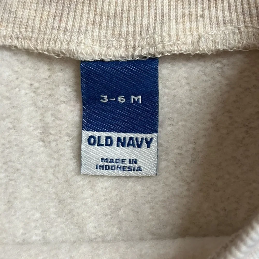 Old Navy sweatshirt crewneck size 3 to 6 months boho rainbows sunshine hearts